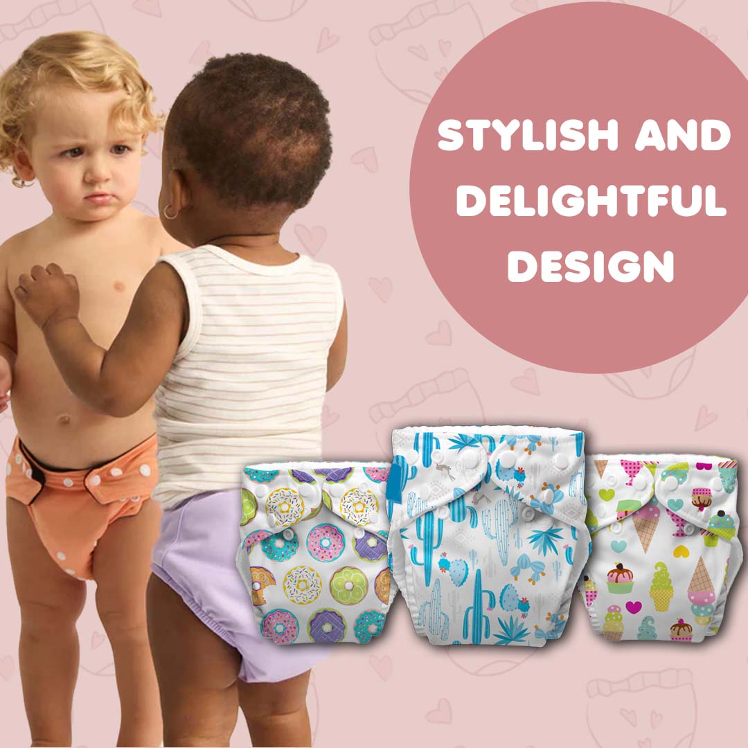 Kids' Free Size Reusable Diaper + Insert (0-36 months)
