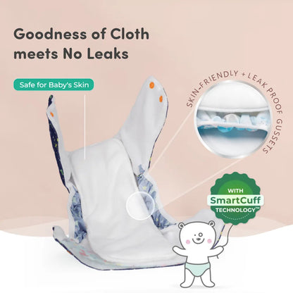 Kids' Free Size Reusable Diaper + Insert (0-36 months)
