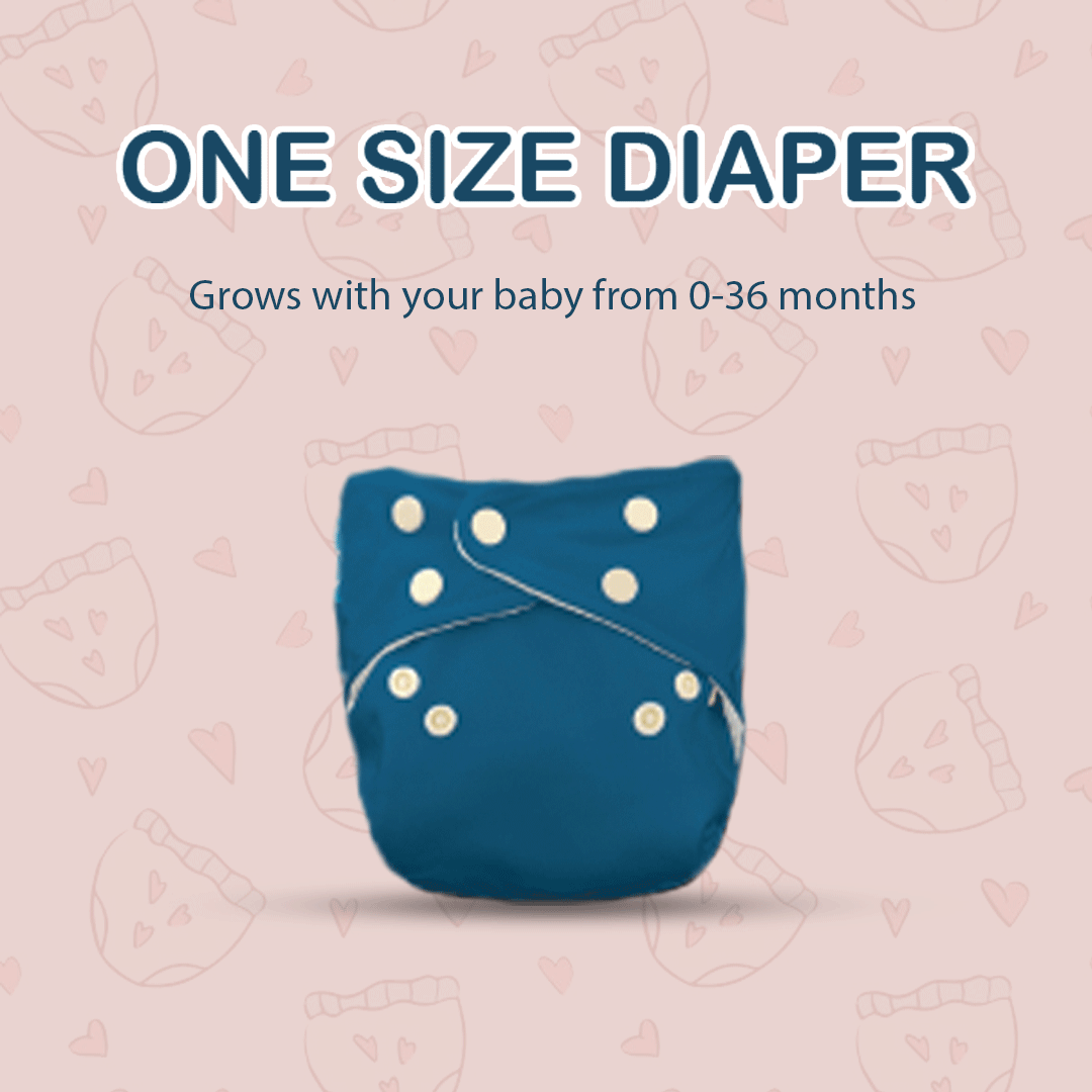 Kids' Free Size Reusable Diaper + Insert (0-36 months)