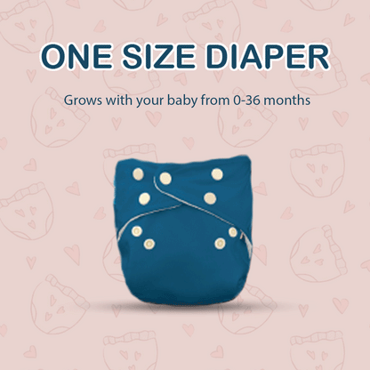 Kids' Free Size Reusable Diaper + Insert (0-36 months)